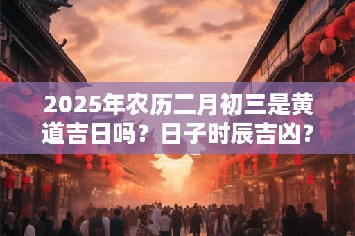 2025年农历二月初三是黄道吉日吗？日子时辰吉凶？