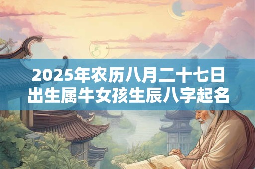 2025年农历八月二十七日出生属牛女孩生辰八字起名
