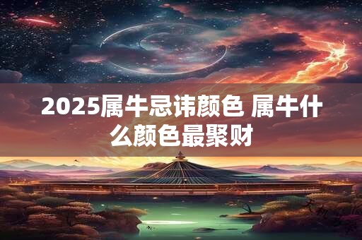 2025属牛忌讳颜色 属牛什么颜色最聚财