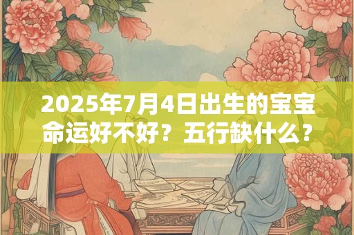 2025年7月4日出生的宝宝命运好不好？五行缺什么？