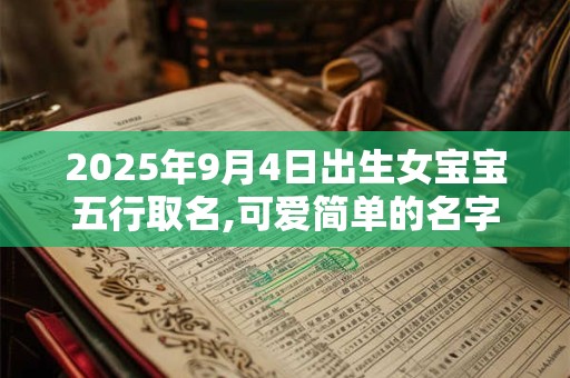 2025年9月4日出生女宝宝五行取名,可爱简单的名字
