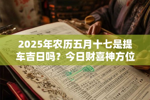 2025年农历五月十七是提车吉日吗？今日财喜神方位？