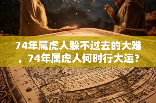 74年属虎人躲不过去的大难，74年属虎人何时行大运？
