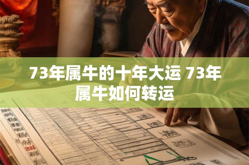 73年属牛的十年大运 73年属牛如何转运