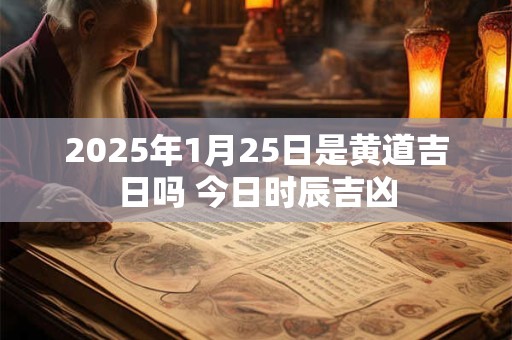 2025年1月25日是黄道吉日吗 今日时辰吉凶 2025年1月25日是黄道吉日吗 今日时辰吉凶