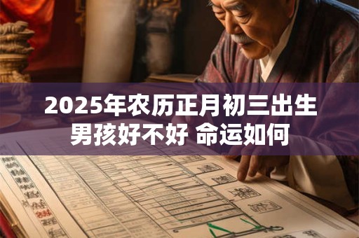 2025年农历正月初三出生男孩好不好 命运如何