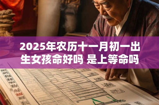 2025年农历十一月初一出生女孩命好吗 是上等命吗