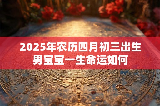 2025年农历四月初三出生男宝宝一生命运如何