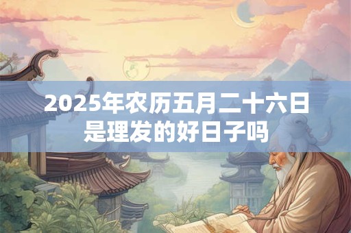 2025年农历五月二十六日是理发的好日子吗
