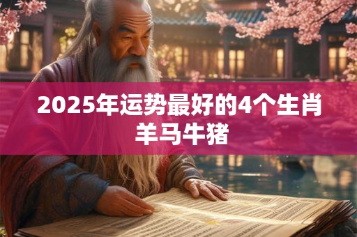 2025年运势最好的4个生肖 羊马牛猪