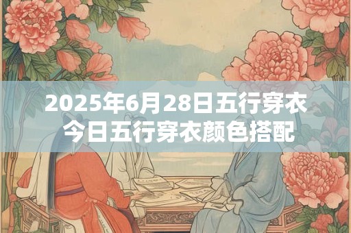 2025年6月28日五行穿衣 今日五行穿衣颜色搭配
