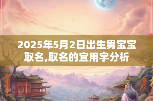 2025年5月2日出生男宝宝取名,取名的宜用字分析