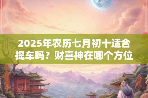 2025年农历七月初十适合提车吗？财喜神在哪个方位？
