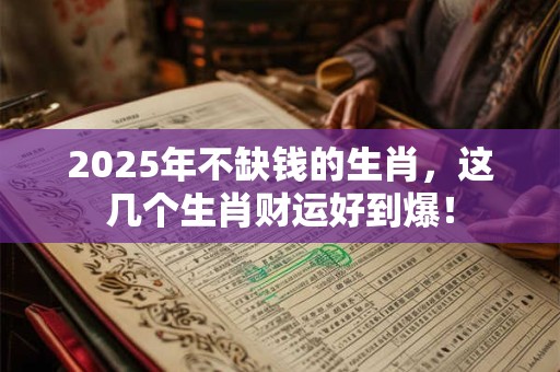 2025年不缺钱的生肖，这几个生肖财运好到爆！