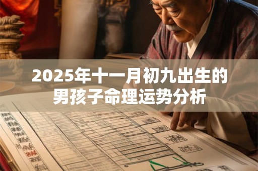2025年十一月初九出生的男孩子命理运势分析