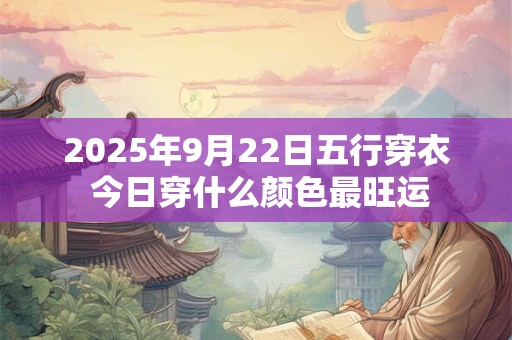 2025年9月22日五行穿衣 今日穿什么颜色最旺运