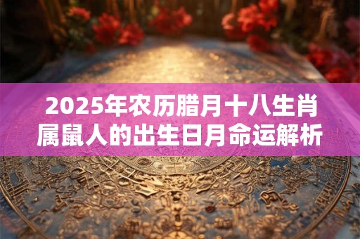 2025年农历腊月十八生肖属鼠人的出生日月命运解析