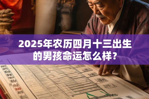 2025年农历四月十三出生的男孩命运怎么样？