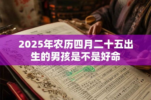 2025年农历四月二十五出生的男孩是不是好命
