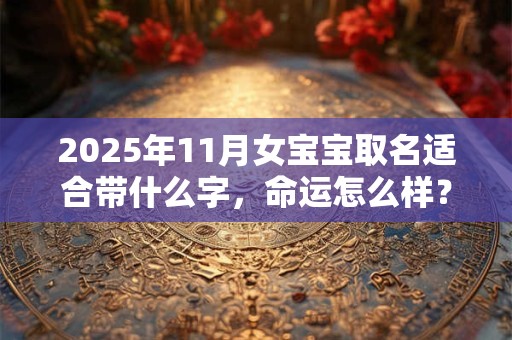 2025年11月女宝宝取名适合带什么字，命运怎么样？