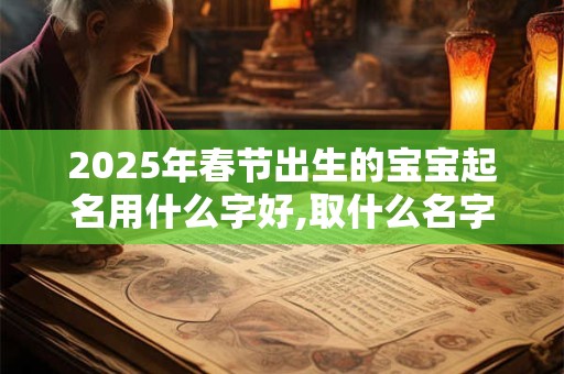 2025年春节出生的宝宝起名用什么字好,取什么名字好