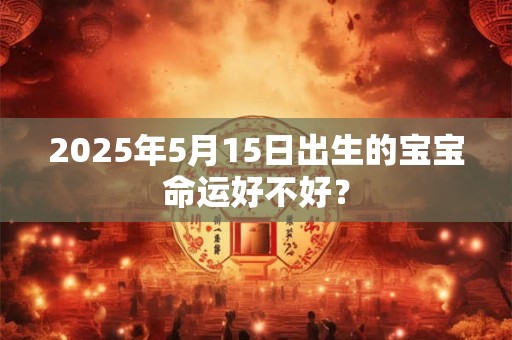 2025年5月15日出生的宝宝命运好不好？
