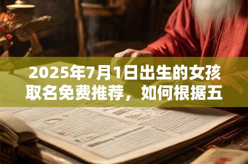 2025年7月1日出生的女孩取名免费推荐，如何根据五行起名字？