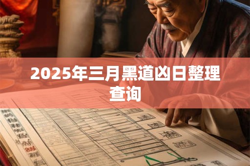 2026年三月黑道凶日整理查询
