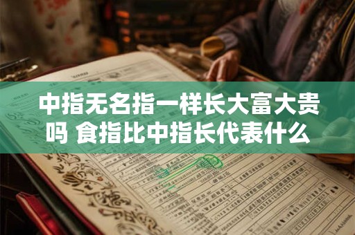 中指无名指一样长大富大贵吗 食指比中指长代表什么