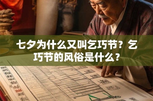 七夕为什么又叫乞巧节？乞巧节的风俗是什么？