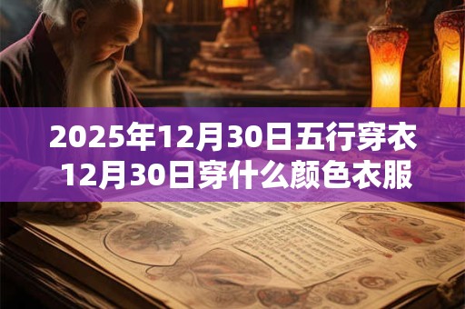 2025年12月30日五行穿衣 12月30日穿什么颜色衣服最旺运