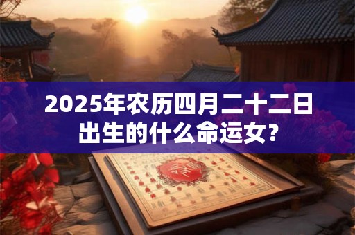 2025年农历四月二十二日出生的什么命运女？