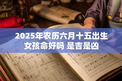 2026年农历六月十五出生女孩命好吗 是吉是凶