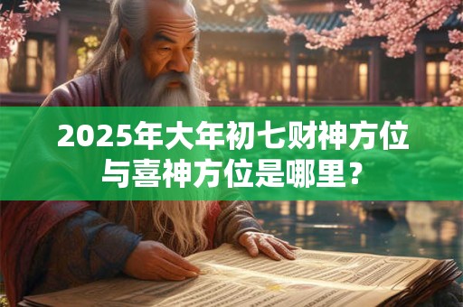 2025年大年初七财神方位与喜神方位是哪里？