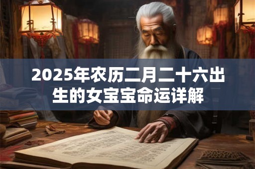 2025年农历二月二十六出生的女宝宝命运详解