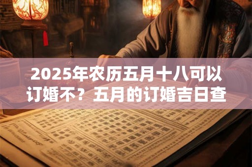 2025年农历五月十八可以订婚不？五月的订婚吉日查询