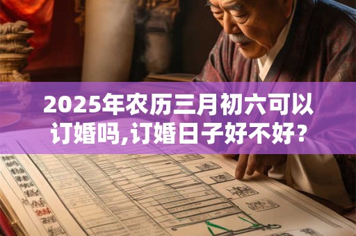 2025年农历三月初六可以订婚吗,订婚日子好不好？