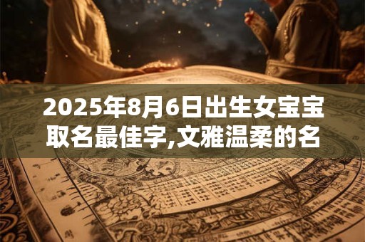 详细阅读:2025年8月6日出生女宝宝取名最佳字,文雅温柔的名字 2025年8月6日出生女宝宝取名最佳字,文雅温柔的名字