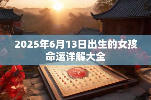 2025年6月13日出生的女孩命运详解大全
