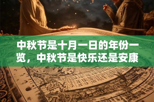 中秋节是十月一日的年份一览，中秋节是快乐还是安康？