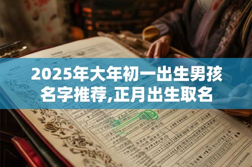 2025年大年初一出生男孩名字推荐,正月出生取名
