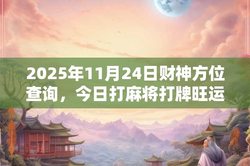 2025年11月24日财神方位查询，今日打麻将打牌旺运方位