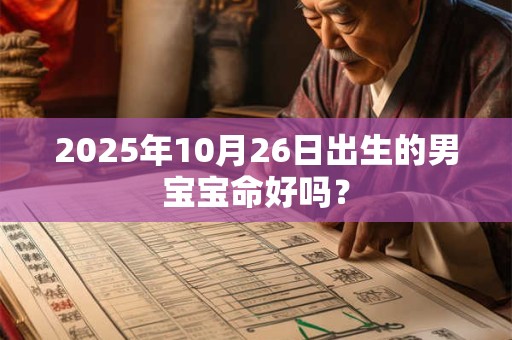 2025年10月26日出生的男宝宝命好吗？