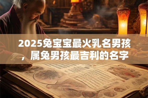 2025兔宝宝最火乳名男孩，属兔男孩最吉利的名字