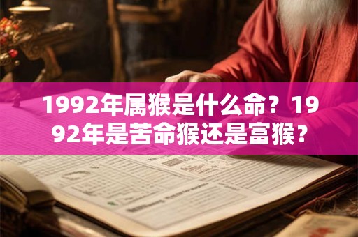 1992年属猴是什么命？1992年是苦命猴还是富猴？