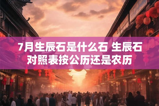 7月生辰石是什么石 生辰石对照表按公历还是农历