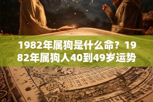 1982年属狗是什么命？1982年属狗人40到49岁运势分析