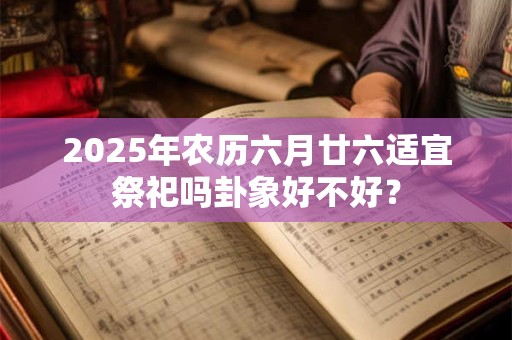 2025年农历六月廿六适宜祭祀吗卦象好不好？