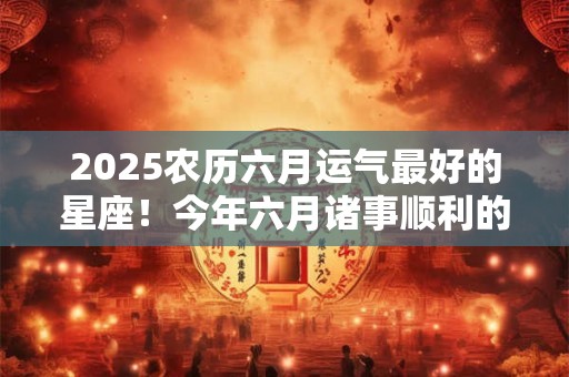2025农历六月运气最好的星座！今年六月诸事顺利的几大星座