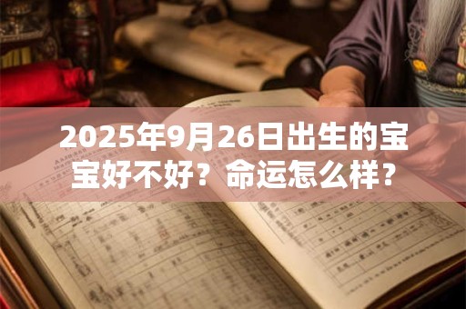 2025年9月26日出生的宝宝好不好？命运怎么样？